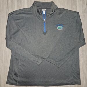 Florida Gators 1/4 Zip Windbreaker XL – Embroidered Logo – Knights Apparel Gray